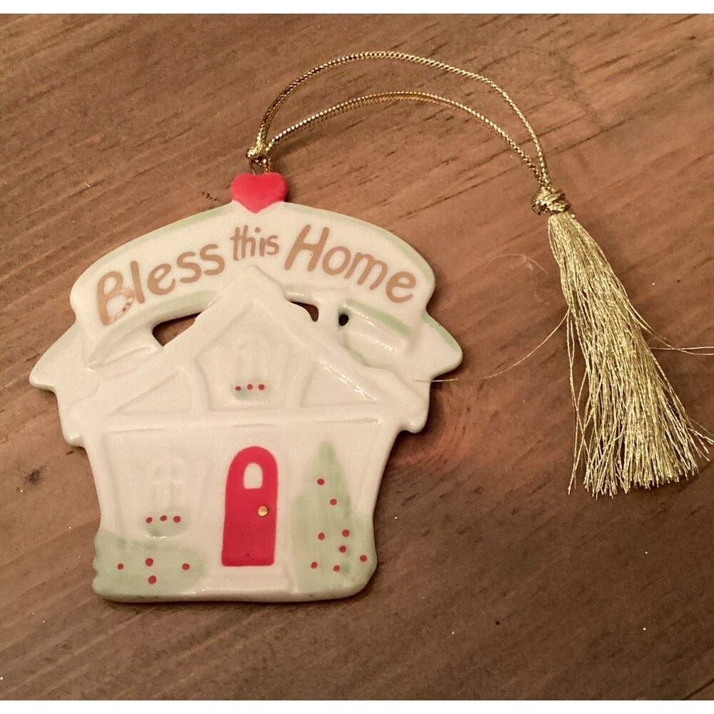 Lenox Bless This Home Porcelain Ornament With Box